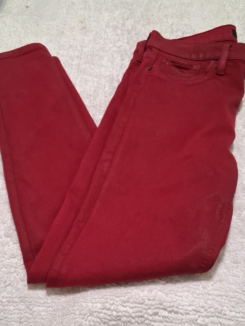 Hudson Skinny Jeans Slim  Deep Red